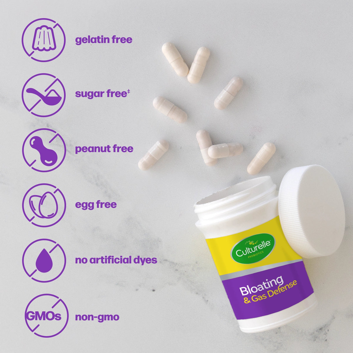 Culturelle® Bloating & Gas Defense Capsules