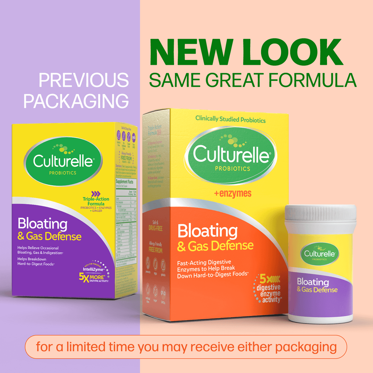 Culturelle® Bloating & Gas Defense Capsules