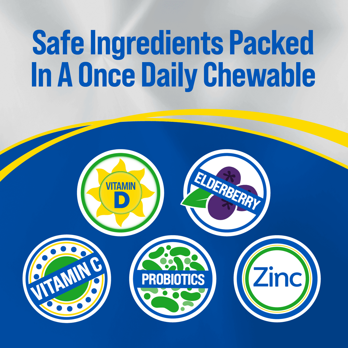 safety ingredients, vitamin D, vitamin C, elderberry, probiotics, zinc