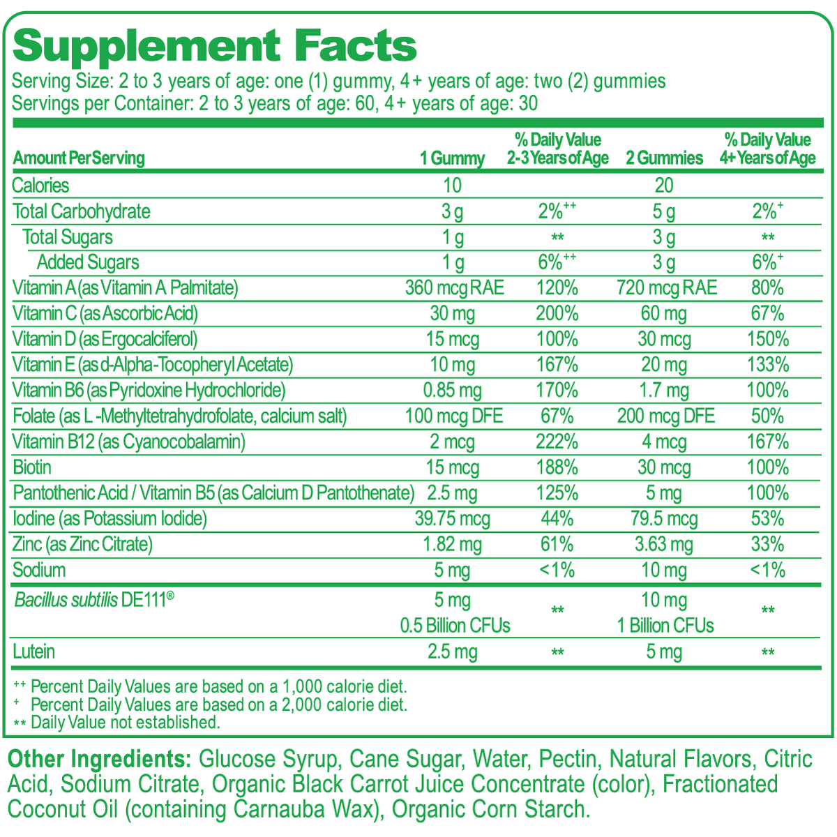 Culturelle® Kids Multivitamin + Probiotic Gummies with Lutein