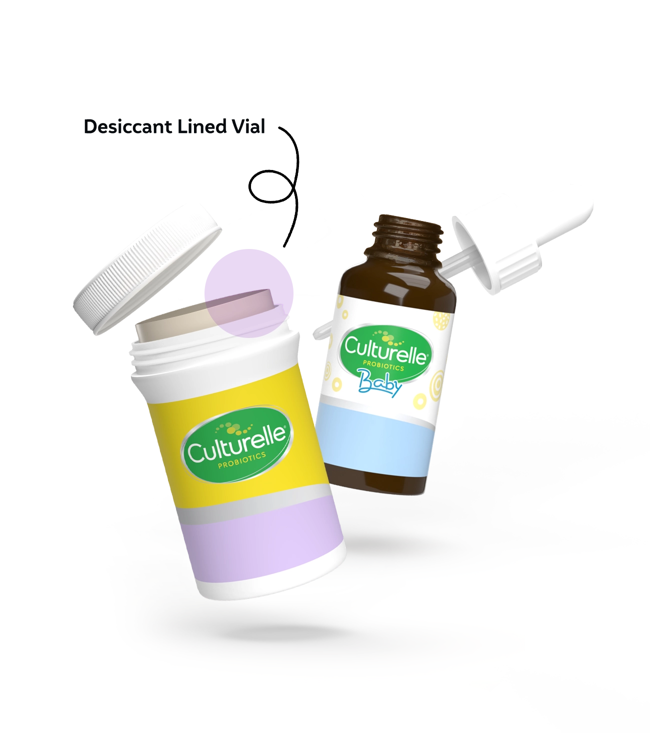 Culturelle baby dropper bottle and adult vial