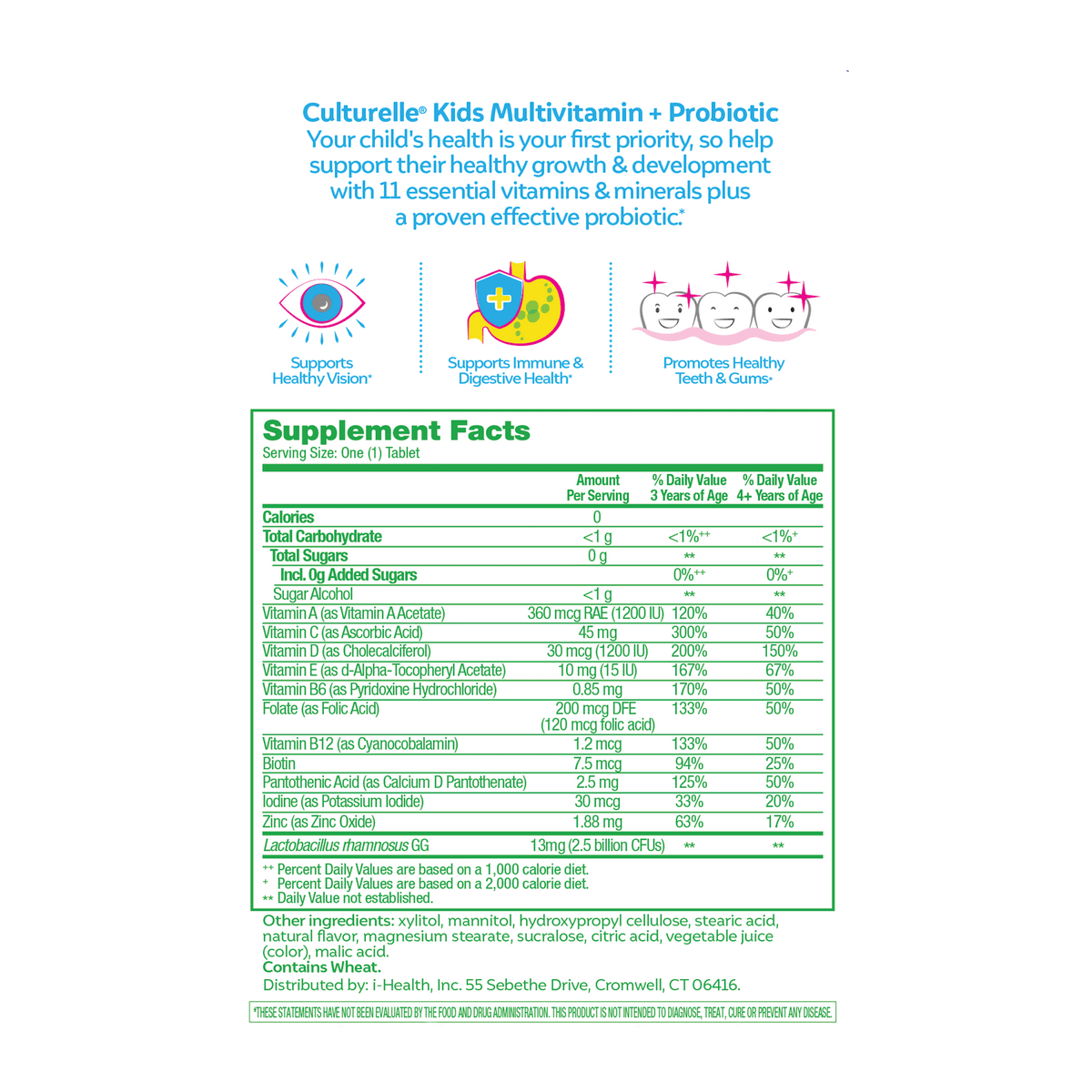 Culturelle® Kids Multivitamin + Probiotic Chewables